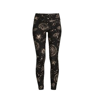 Celestial Print Black Leggings.